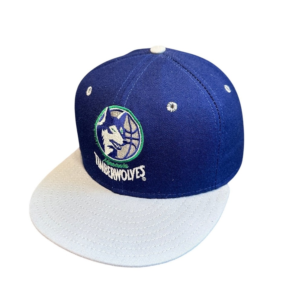Minnesota Timberwolves New Era Fitted Hat 7 1/4 Wool Made in‎ USA NBA VTG 90s